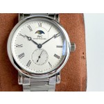 IWC- Fine men's watches Fully automatic mechanical movement, top 316 steel case and strap