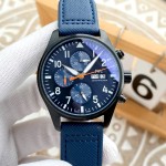 IWC- Pilot's Watch Chronograph "Captain Blue" Special Edition Automatic Mechanical Imported Movement