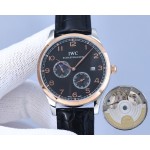 IWC- Fine men's watches Fully automatic mechanical movement, top 316 steel case and strap