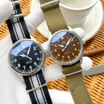 IWC- nylon canvas strap universal pilot automatic mechanical vintage racing themed chronograph