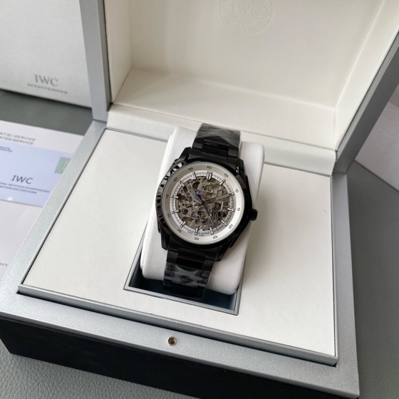 IWC- Simple three-hand skeleton men's boutique watch Automatic Japan Citizen 82S0 skeleton movement