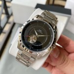 IWC- Simple three-hand skeleton men's boutique watch Automatic Japan Citizen 82S0 skeleton movement