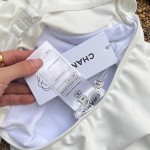 Chanel Ruffle Irregular One Piece Swimsuit Bikini