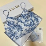 Dior Halter Gathering One-Piece Swimsuit