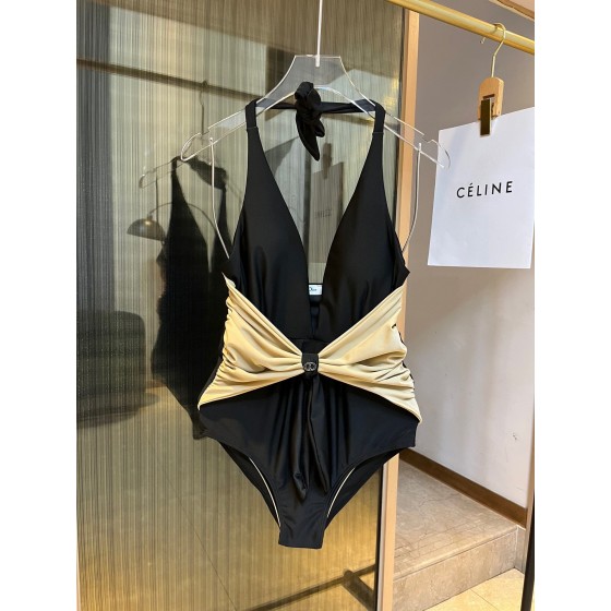 Dior New one-piece swimming costume with hanging neck