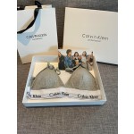 Ck Underwear Women Steelless Triangle Cup with Bra Pads Sexy Sports Bra Low Waist Ck Briefs Swimwear