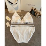 Ck Underwear Women Steelless Triangle Cup with Bra Pads Sexy Sports Bra Low Waist Ck Briefs Swimwear