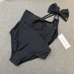 Chanel New one-piece swimming costume with one shoulder