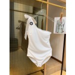 Chanel New one-piece swimming costume with one shoulder