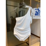 Chanel New one-piece swimming costume with one shoulder