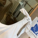 Chanel New one-piece swimming costume with one shoulder