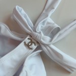 Chanel New one-piece swimming costume with one shoulder