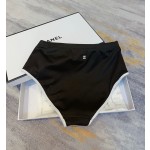 Chanel New Bikini Midi Set Petit Chanel Logo Print Camisole + Triangle Bottoms Separate Swimsuit
