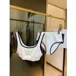 Chanel New Bikini Midi Set Petit Chanel Logo Print Camisole + Triangle Bottoms Separate Swimsuit
