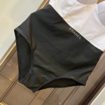 Chanel New One-piece swimming costume with steel ring