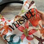 Versac*New Starfish Shell Print Open Back U-Neck One-Piece Swimsuit