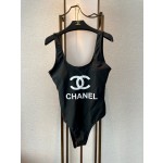Chanel new black one-piece swimsuit