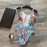 versace new starfish shell print backless u-neck one piece swimming costume