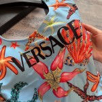 versace new starfish shell print backless u-neck one piece swimming costume