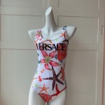 versace new starfish shell print backless u-neck one piece swimming costume