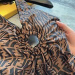 Fendi New F monogrammed metal ring one piece swimming costume