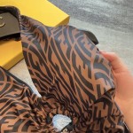 Fendi New F monogrammed metal ring one piece swimming costume