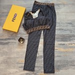 Fendi New high stretch fitness and yoga wear sports suit swimming costume