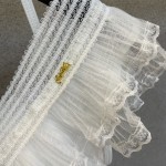 Saint Laurent Pure Black with Wave Lace One-piece Swimsuit