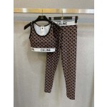 Celine New high stretch fitness and yoga wear long sleeve sports suit swimming costume