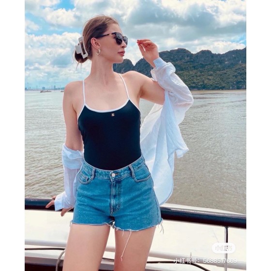 CHANEL One-piece swimming costume bikini