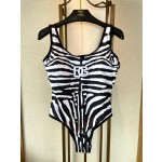 DG stripe new one-piece swimsuit