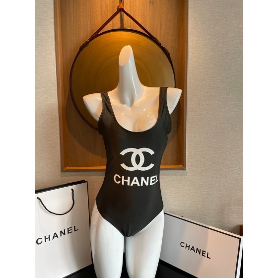 Chanel new black one-piece swimsuit