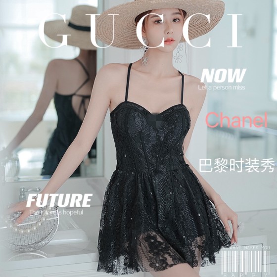 Chanel new sexy fairy lace one-piece boxer skirt