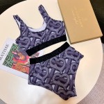 Burberry printed high stretch fitness yoga wear tracksuit