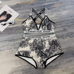 dior zoo series two piece swimsuit