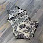 dior zoo series two piece swimsuit