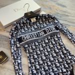 Dior gauze one-piece swimsuit