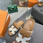 Hermes spring and summer sandals series couple models classic models