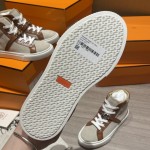 Hermes latest Kelly buckle small white shoes sneakers