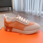 Hermes couple style lace-up color matching casual sneakers small white shoes