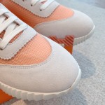 Hermes couple style lace-up color matching casual sneakers small white shoes