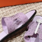 Hermes Oasis diamond face slippers series