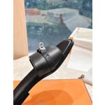 Hermes pure steel kelly lock slippers