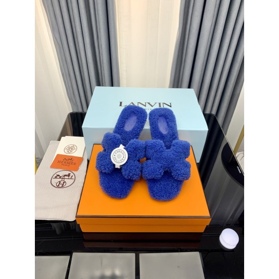 Hermes Autumn and Winter Flat Fur Drags