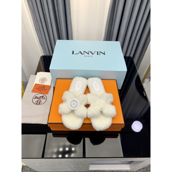 Hermes Autumn and Winter Flat Fur Drags