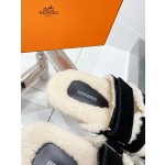 Hermes teddy fur uncle shoes
