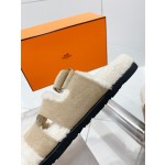 Hermes teddy fur uncle shoes