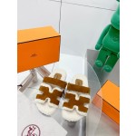 Hermes teddy fur uncle shoes