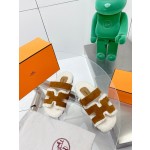 Hermes teddy fur uncle shoes