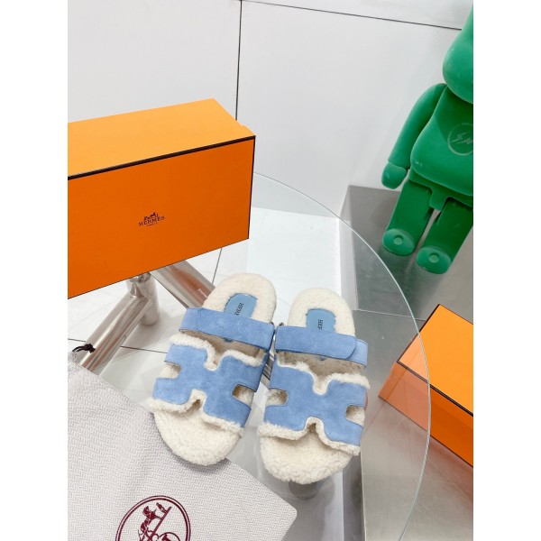 Hermes teddy fur uncle shoes